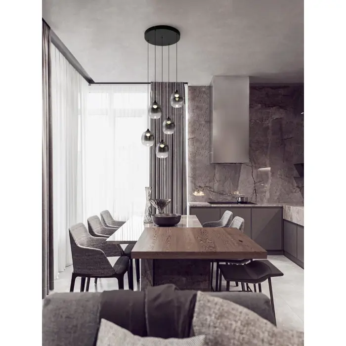 KITA VISILICA LED/3000K/28W/2222Lm/CRNA & SMOKY