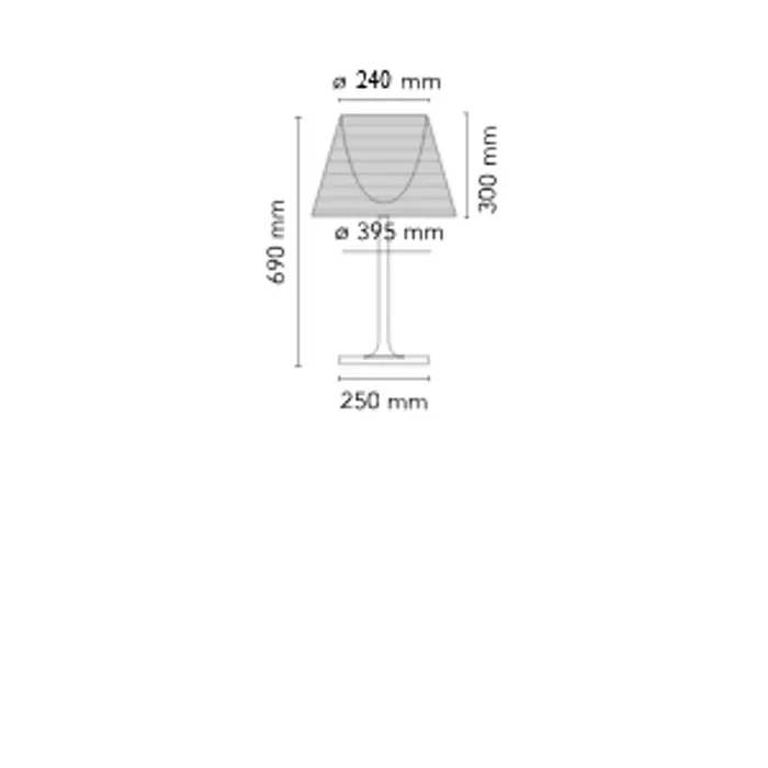 KTRIBE T2 STOLNA SVJETILJKA FUMEE E27 150W IP20