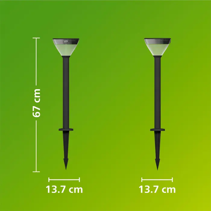 KYNA PHILIPS solarna LED svjetiljka viseći 3.8W 27K crna IR