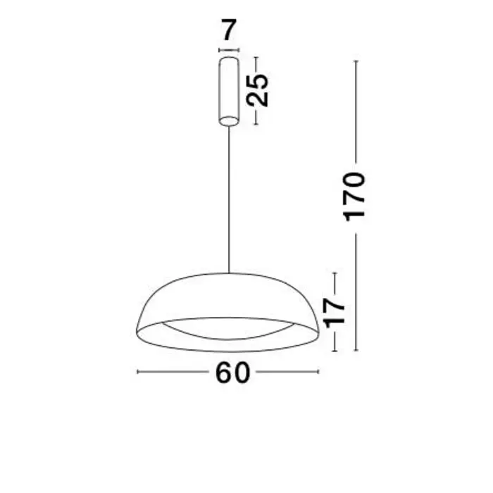 LANDON VISILICA LED 41W/3000K/3603lm/DIMM/IP20/CRNA & BAKAR