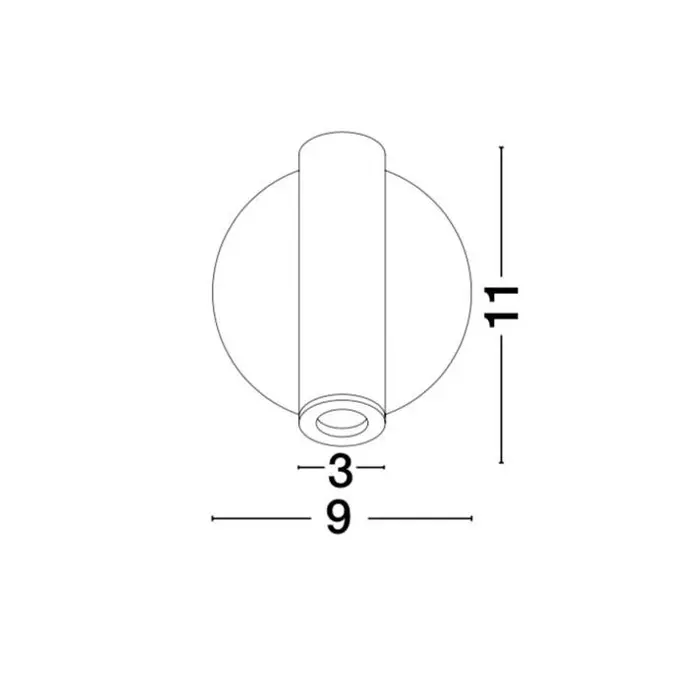 LAREDO ZIDNA LAMPA LED 3 WattW/3000K/190lm/IP20/KROM