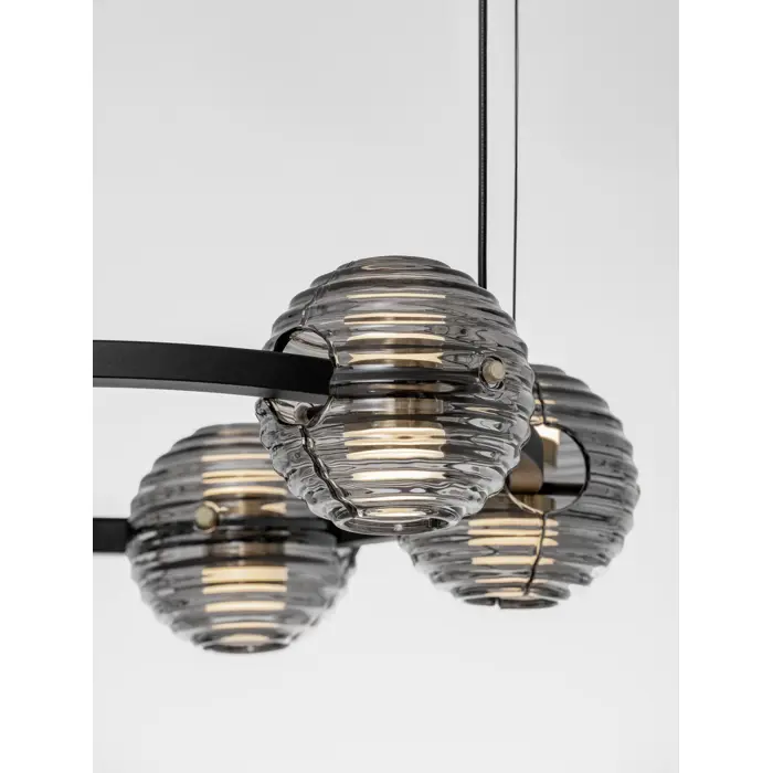 LAS VISILICA LED/3000K/60W/6087Lm/CRNA & ZLATNA & SIVA