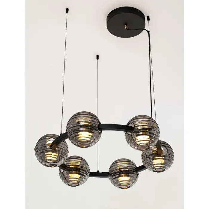 LAS VISILICA LED/3000K/60W/6087Lm/CRNA & ZLATNA & SIVA