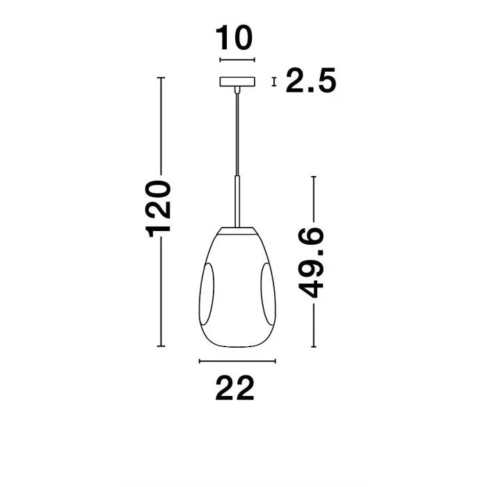 LAVA VISILICA E27 /IP20/BAKAR
