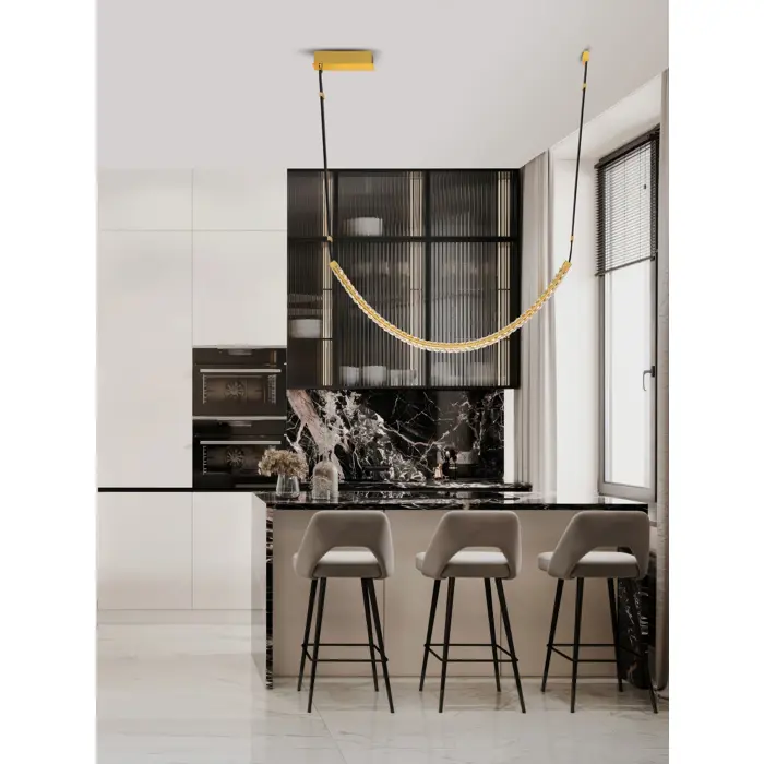 LAZURA LED VISILICA ZLATNA 37W IP20 3000K TRIAK PRIGUŠLJIVA