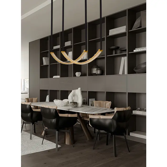 LAZURA LED VISILICA ZLATNA 65W IP20 3000K TRIAK PRIGUŠLJIVA