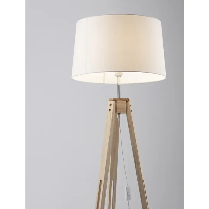 LE ROY STAJAĆA LAMPA E27 /IP20/DRVO & BIJELA