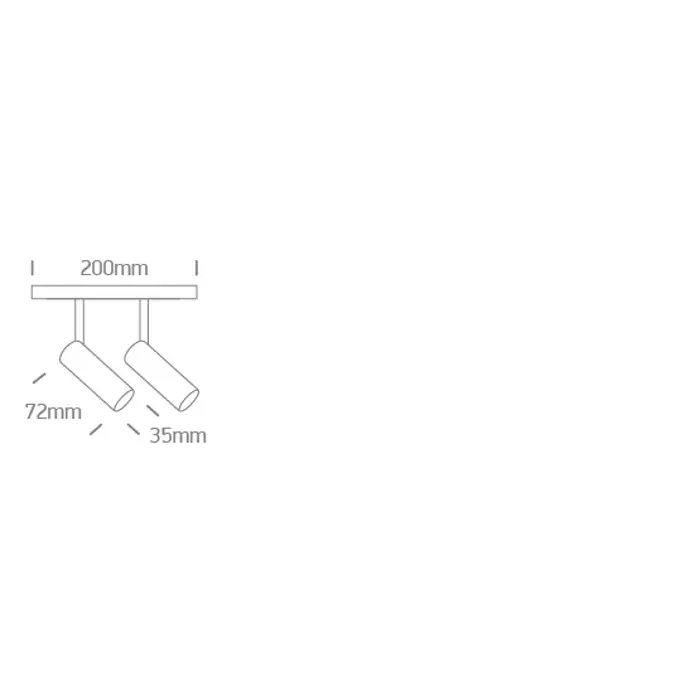 LED REFLEKTOR ZA MAGNETSKE ŠINE 2x6W CCT 48V IP20 CRNA MINI/MIDI/MAXI/P&P
