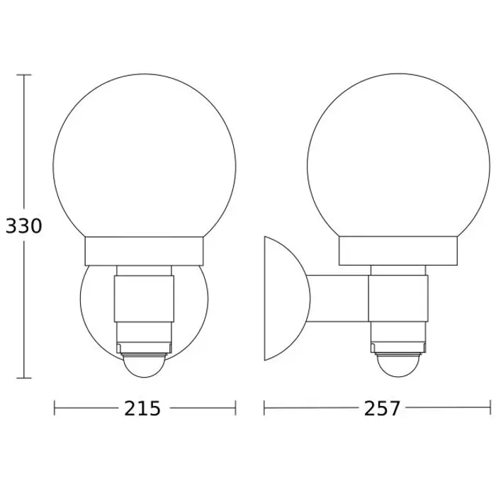 LED VANJSKA SENZORSKA SVJETILJKA L 115 S BIJELA
