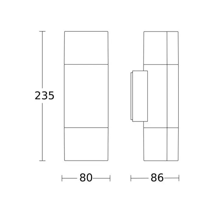 LED VANJSKA ZIDNA SVJETILJKA L 910 ANTRACIT 9,8W 3000K 797lm