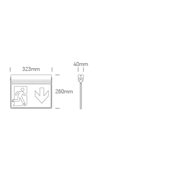 LED ZIDNI I STROPNI ZNAK ZA IZLAZ U NUŽDI 0,5W IP20 M3h 230V