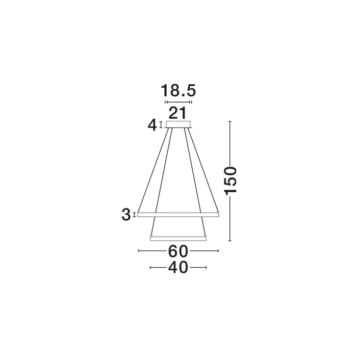 LEON VISILICA LED 67W/3000K/3643lm/IP20/ZLATNA