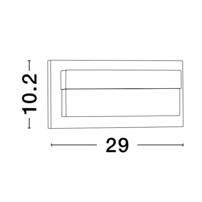 LETO VANJSKA ZIDNA SVJETILJKA LED 18W/3000K/2132lm/IP65/CRNA