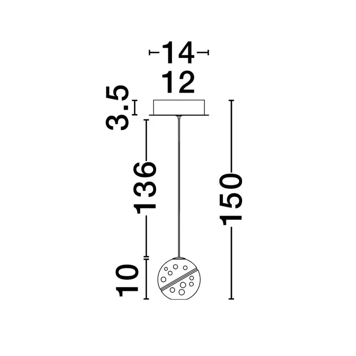 LICIO VISILICA LED/3000K/4W/166Lm/GOLD