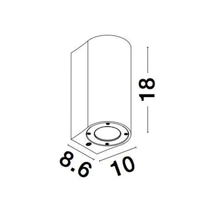 LIDO VANJSKA ZIDNA SVJETILJKA GU10 2x7W/IP65/BIJELA