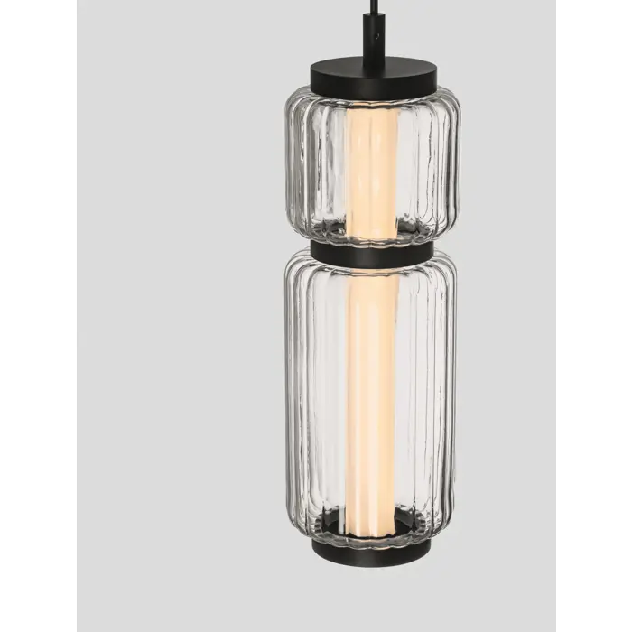 LIESSA LED VISILICA CRNA/STAKLO 7W IP20 3000K