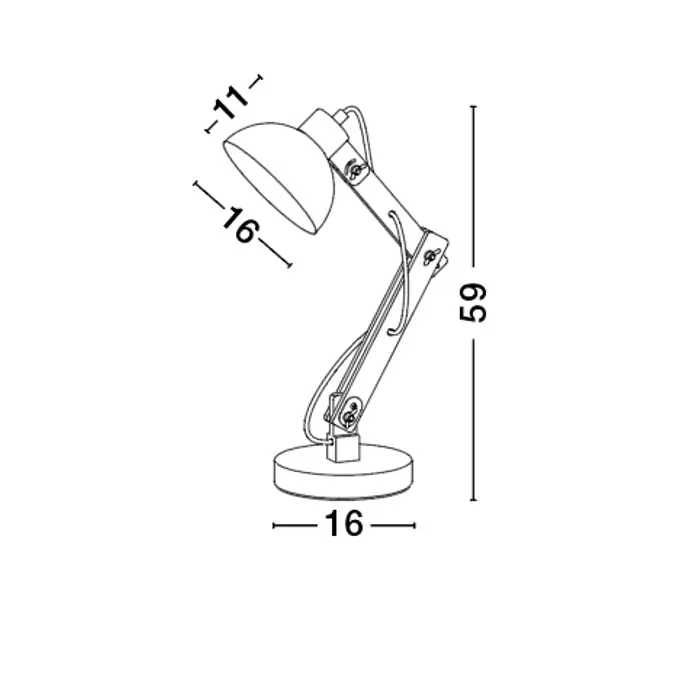 LILA STOLNA LAMPA E27 /IP20/CRNA