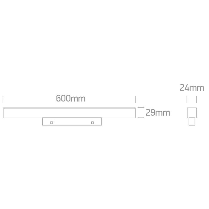 LINEARNA SVJETILJKA ZA MAGNETSKE MINI/MIDI ŠINE 16W CCT 48V IP20 CRNA