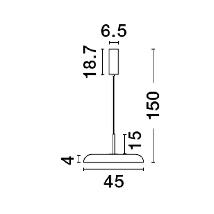 LINUS VISILICA LED 40W/3000K/2541lm/DIMM/IP20/CRNA