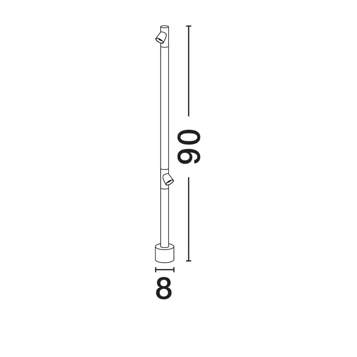 LORD STAJAĆA SVJETILJKA CRNA LED 8 Watt 220-240Volt 356lm 3000K IP65