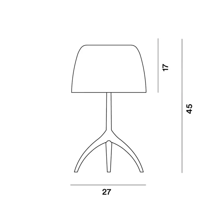LUMIERE GRANDE E27, STOLNA LAMPA, BIJELA