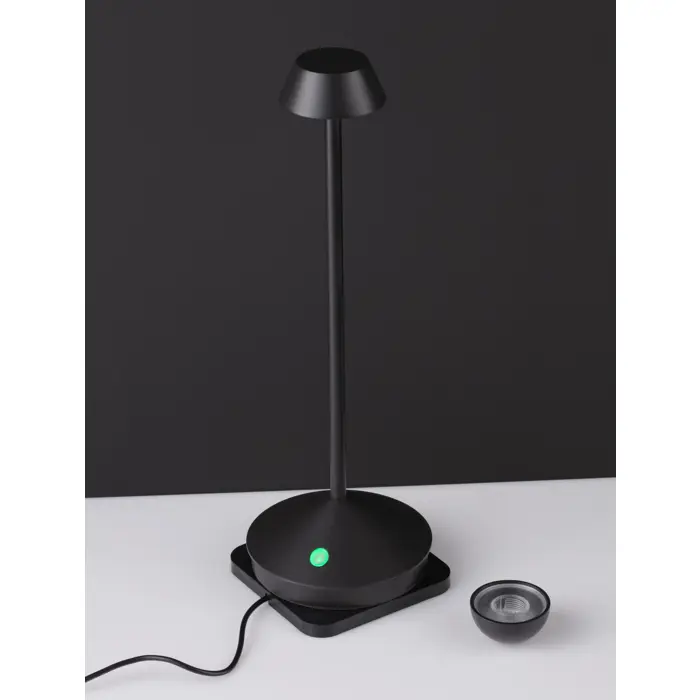 LUMO STOLNA LAMPA LED 3000K 120lm IP54 CRNA