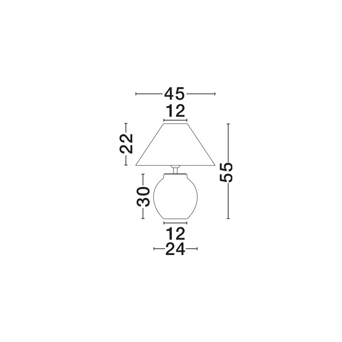 LUPE STOLNA LAMPA SIVA/BEŽ/BIJELA E27 1X12W IP20