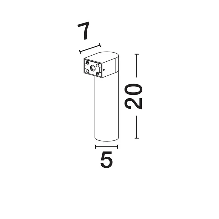 LUSY VANJSKA ZIDNA SVJETILJKA LED 5Watt 310Lm IP65 3000K ANTRACIT