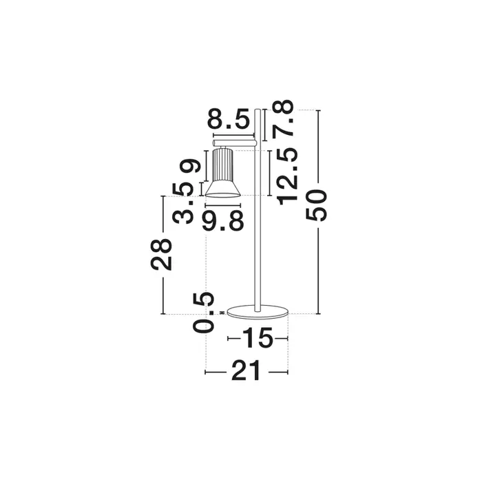 LUVIA STOLNA LAMPA GU10 1x10W IP20