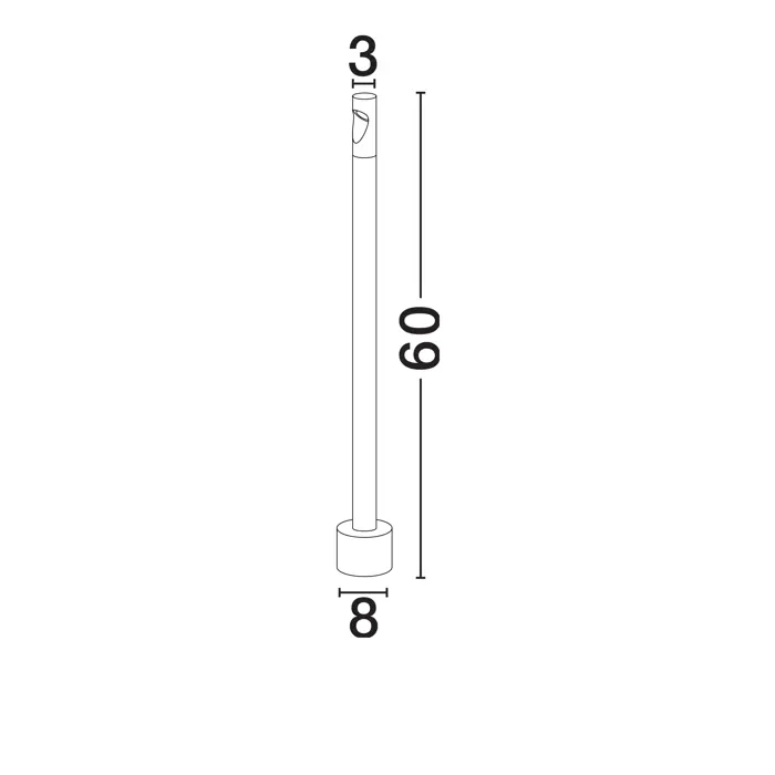 LUXOR STAJAĆA SVJETILJKA CRNA LED 4 Watt 220-240Volt 143lm 3000K IP65