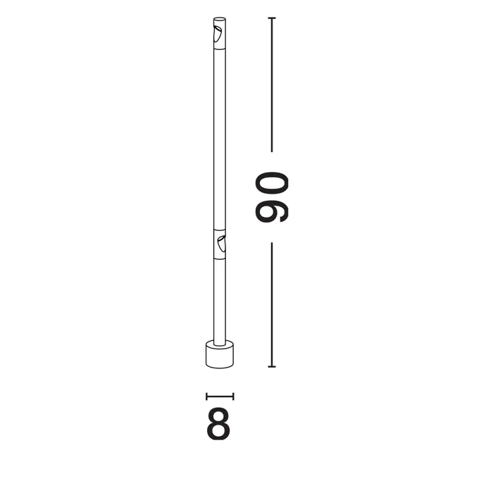 LUXOR STAJAĆA SVJETILJKA CRNA LED 9 Watt 220-240Volt 378lm 3000K IP65