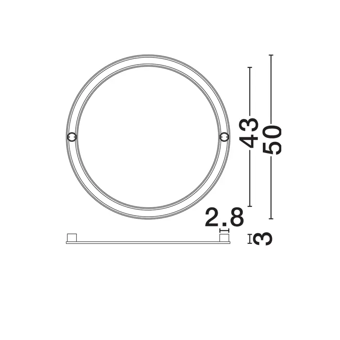 LYB ZIDNA LAMPA LED /3000K/32W/2126Lm/CRNA