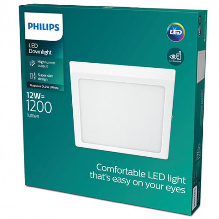 MAGNEOS PHILIPS LED downlight SF DL252 kvadratna 210 12W 27K bijeli