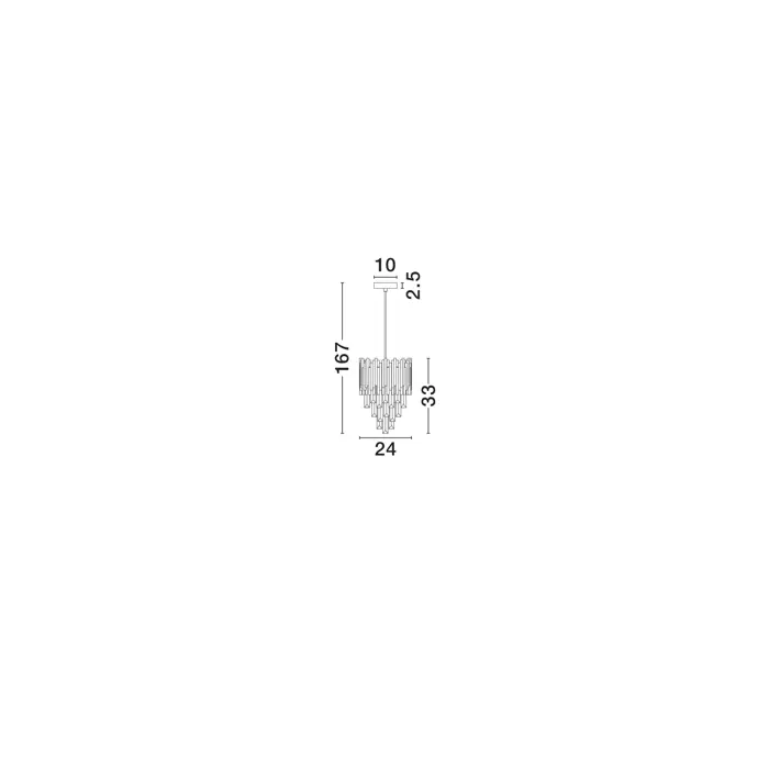 MAGNOLIA LUSTER KRISTAL ZLATNI LED E14 1x5W 100-240V IP20