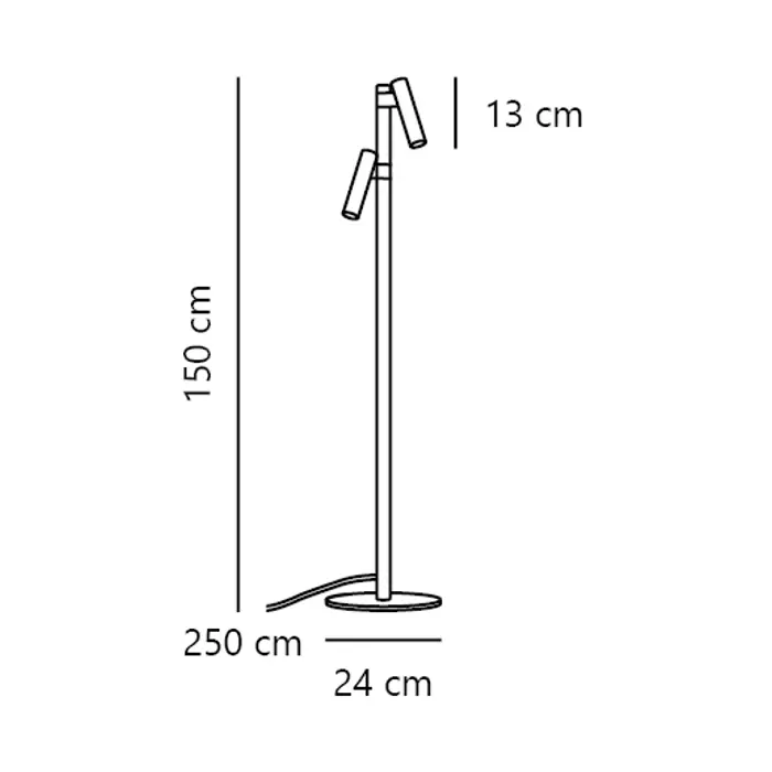 MAKOTO STAJAĆA LAMPA SATIN KROM G9/5W/IP20/220-240V