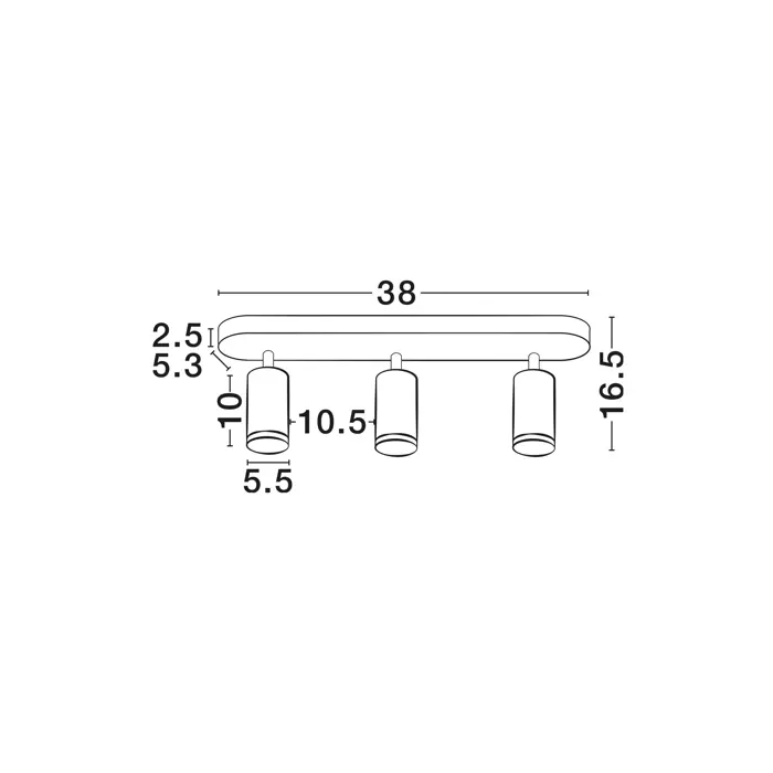 MAO REFLEKTOR GU10 3x10W IP44