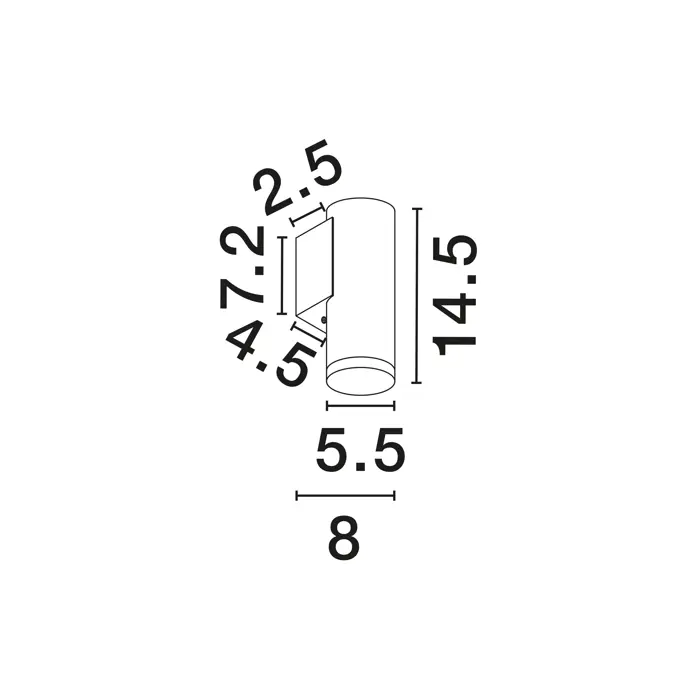MAO ZIDNA LAMPA GU10 1x10W IP44