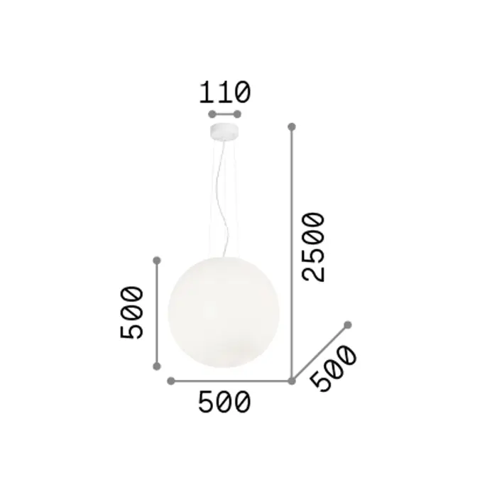 MAPA BIJELA VISILICA SP1 D50 E27/42W/230V/IP20