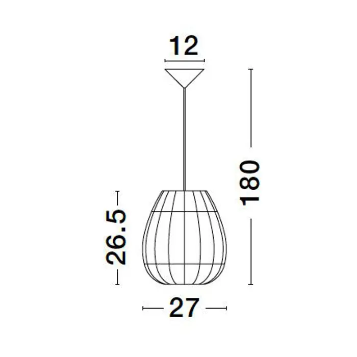 MARLO VISILICA E27 /IP20/RATAN