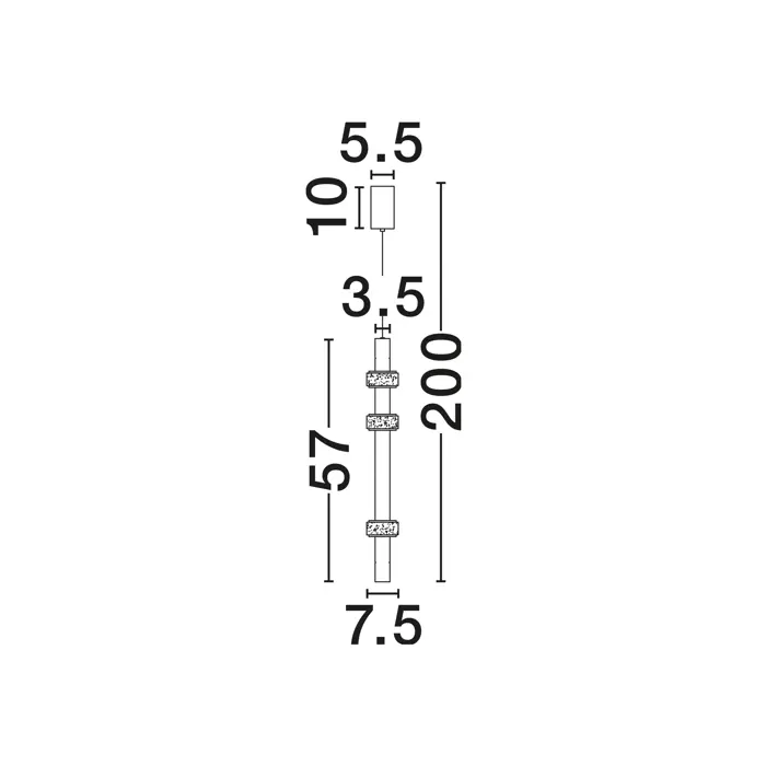 MARLOW Visilica LED 14 W 1226 lm IP20 3000 K Antracit