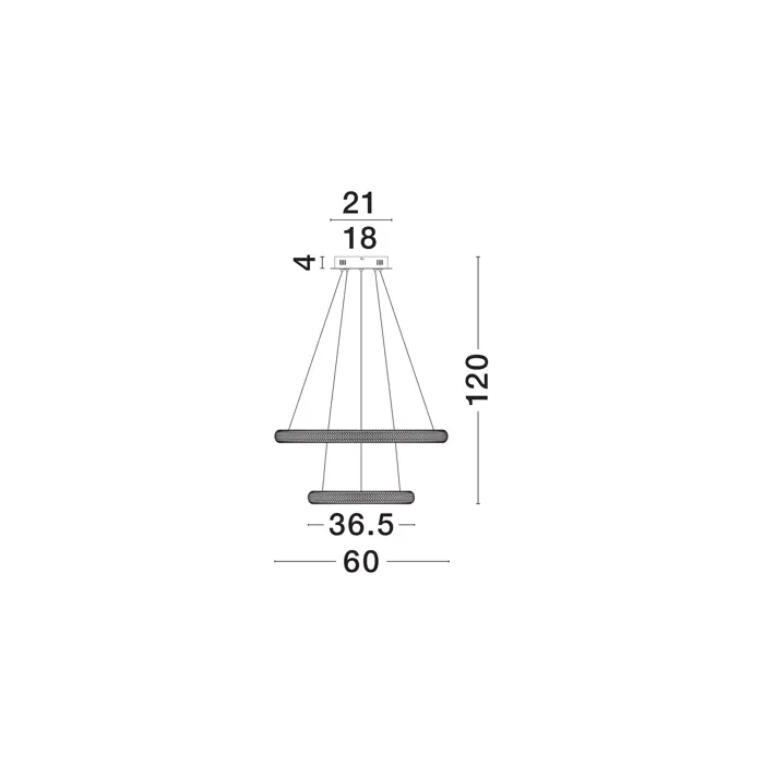 MEDORA VISILICA LED 41,5 WattW/3000K/3500lm/DIMM/IP20/MESING ZLATNA