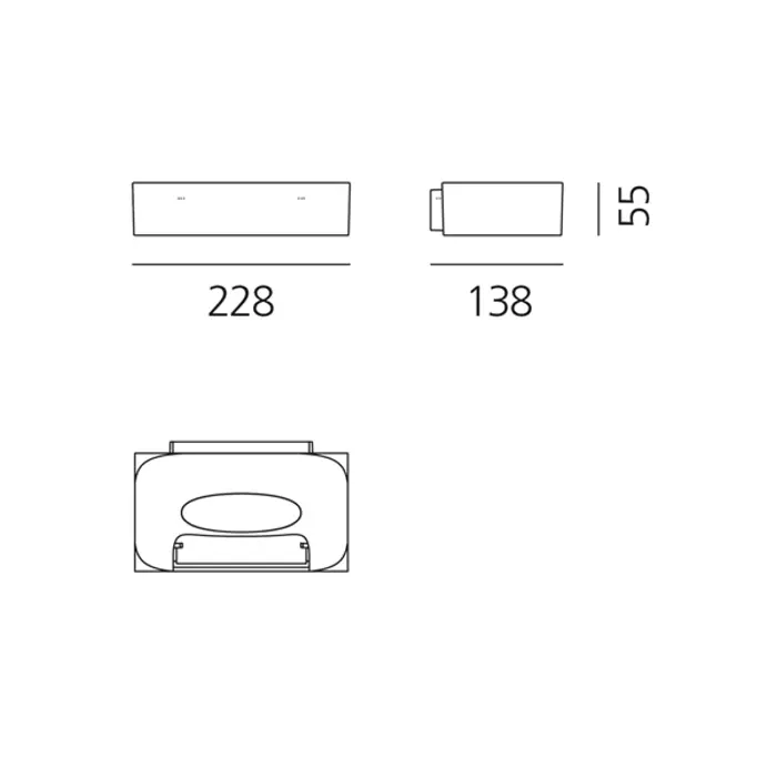 MELETE LED ZIDNA SVJETILJKA BIJELA 27W 3000K 2191lm