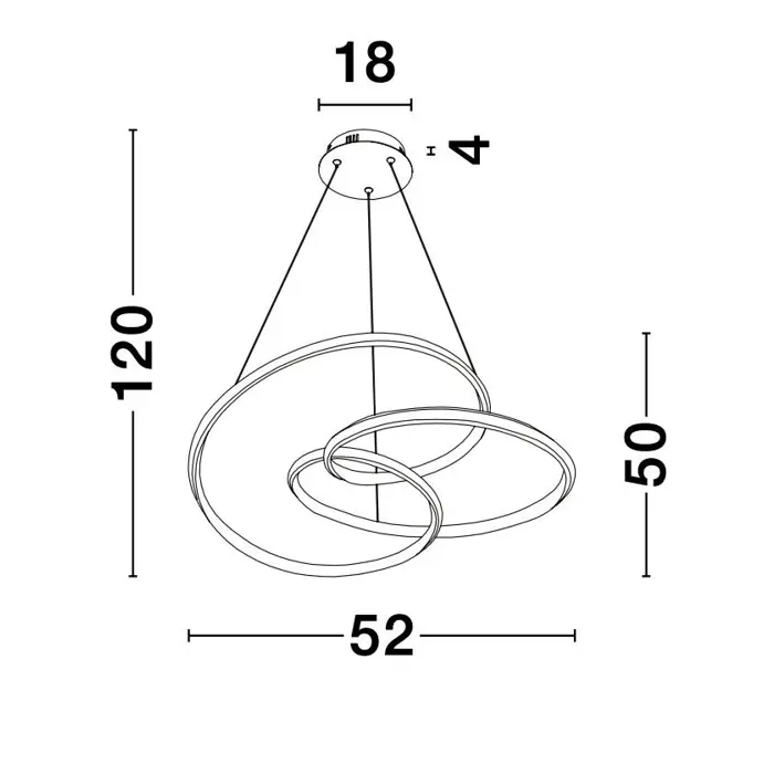 MENTON VISILICA LED 43W/3000K/3013lm/DIMM/IP20/CRNA
