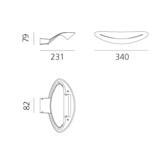 MESMERI LED ZIDNA SVJETILJKA BIJELA 28W 3000K 220V-240V 2622lm