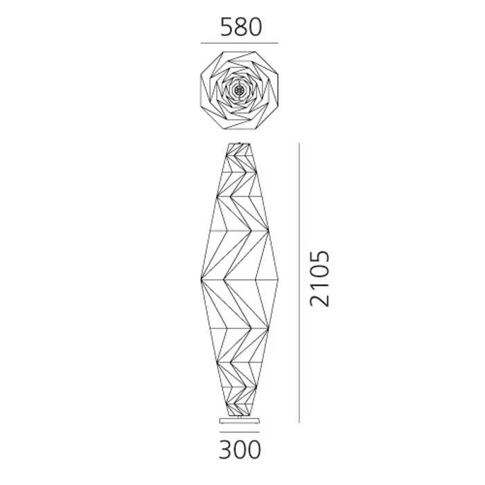 MINOMUSHI STAJAĆA LAMPA BIJELA 28W 3000K 2527lm