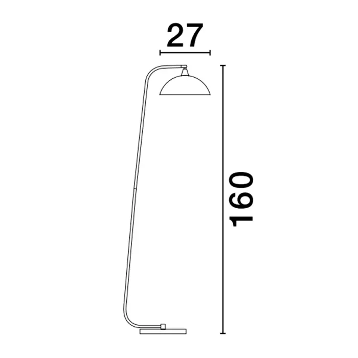 MIRBA STAJAĆA LAMPA E27 /IP20/CRNA & ZLATNA