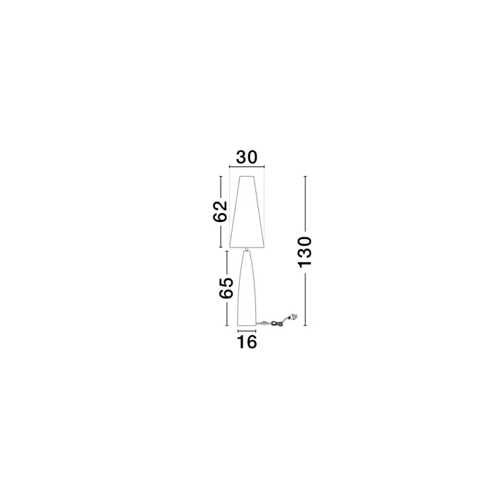 MIZU STAJAĆA LAMPA E27 1x12W IP20