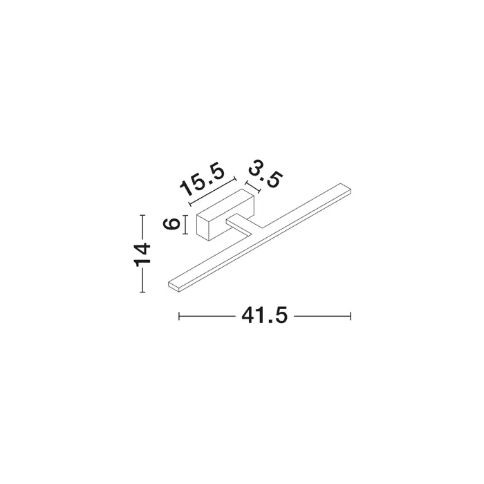 MONDRIAN KUPAONSKA LAMPA LED 12W/3000K/913lm/IP44/BIJELA