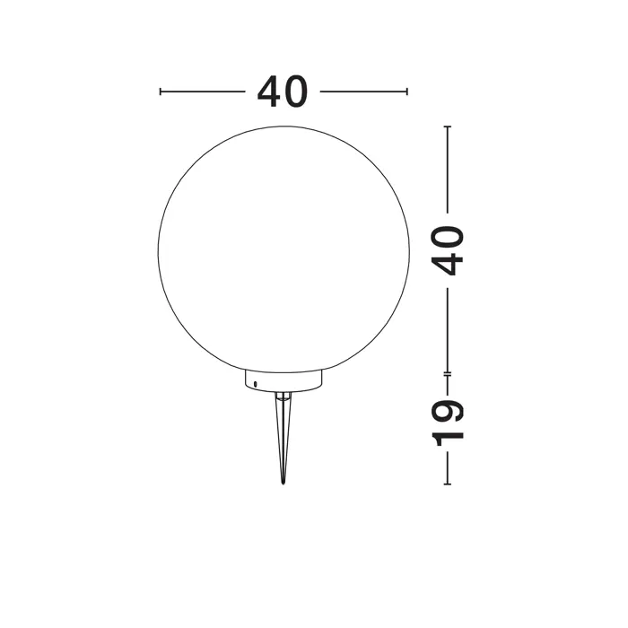 MOON PODNA SVJETILJKA LED E27 1x12 Watt 220-240 Volt 40cm