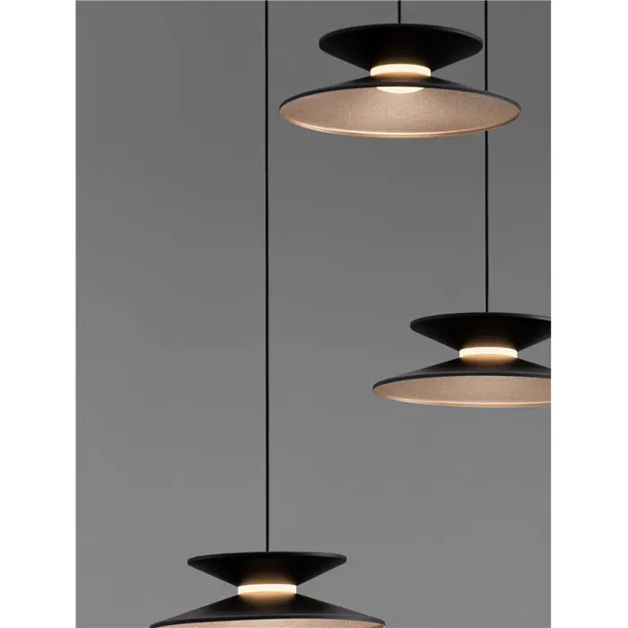 MORFI VISILICA LED /3000K/14W/280Lm/CRNA & ZLATNA